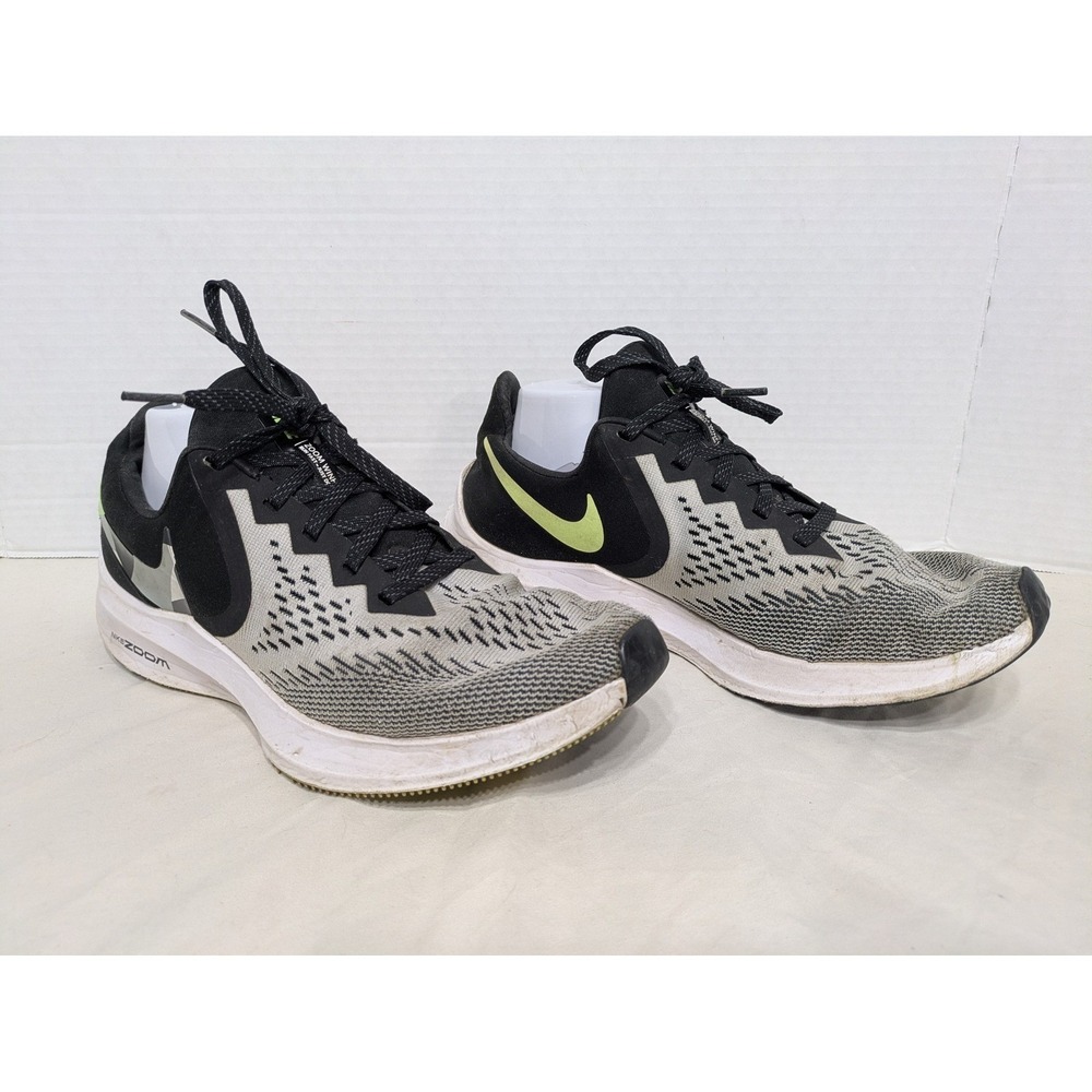 Nike Air Zoom Winflo 6‎ Mens 8.5  Womens 10 Black Running Shoes Volt AQ7497-015